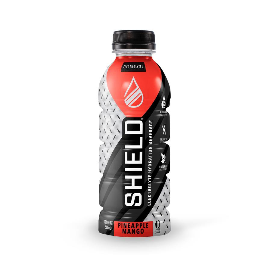 Sword Performance 02-02-16.9-12-PM SHIELD Electrolyte Drink, Ready to Drink Bottle ,16.9 fl. oz, Pineapple Mango, 12/Case