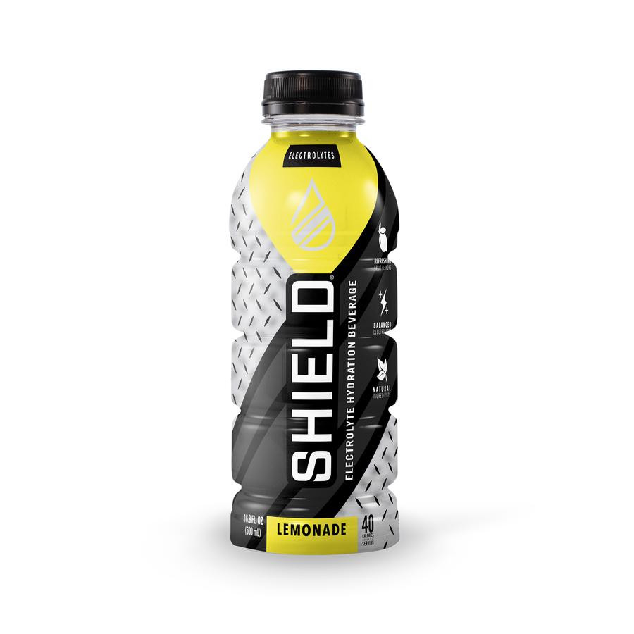 Sword Performance 02-02-16.9-12-LM SHIELD Electrolyte Drink, Ready to Drink Bottle ,16.9 fl. oz, Lemonade, 12/Case