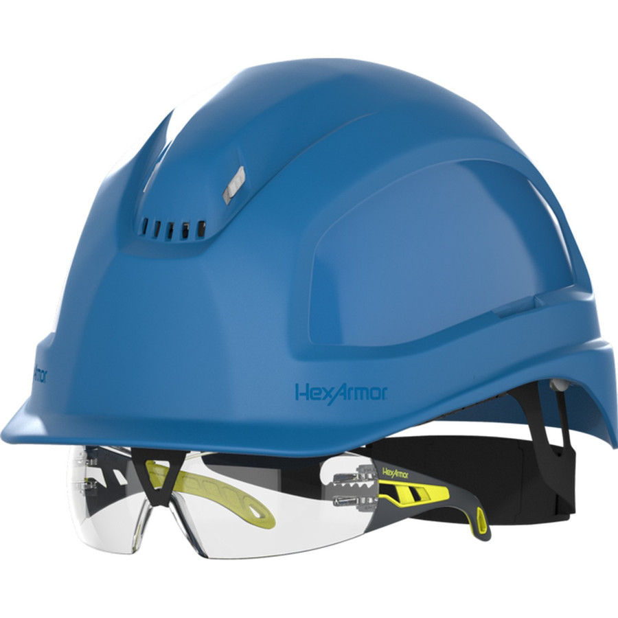 HexArmor 16-18002 Ceros XP250IES Hard Hat, Blue