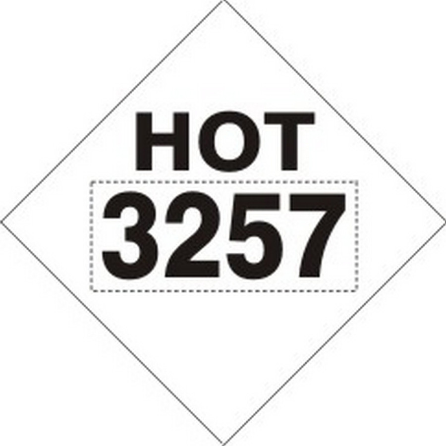 Safehouse Signs DOT-32574 3257 Hot Asphalt - Class 9 Placard, 10.75, Adhesive Vinyl
