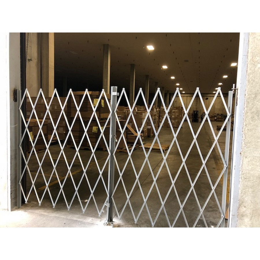 PEC02065 Eco Pair Folding Gate/Galvanized Steel 6'6" collapsed height: 6' In Use; 18-20 ft wide Gate stack space 11" each side