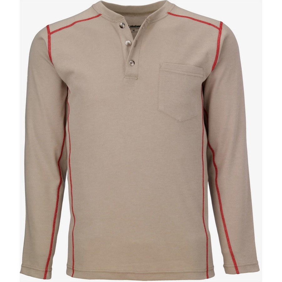 Lakeland HSAT20 HSAT High Performance FR Long Sleeve Henley Khaki