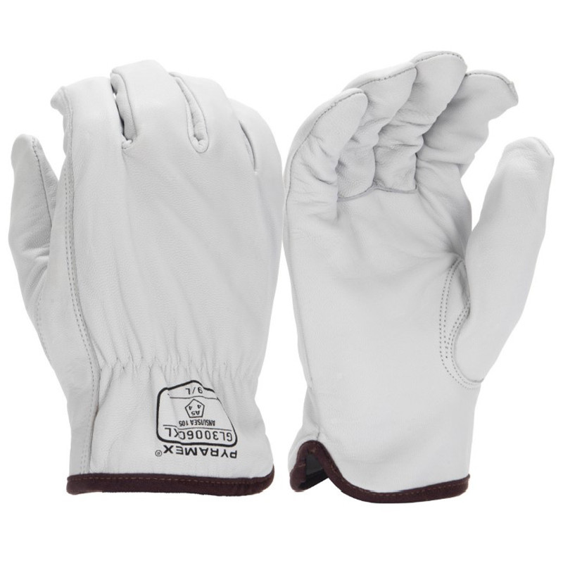 Pyramex GL3007CK Select Grain Goatskin Leather Driver Gloves with A6 HPPE Liner