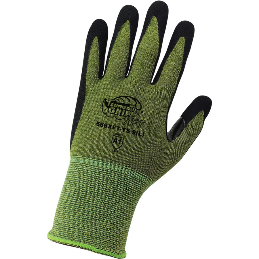 Global Glove 568XFT-TS-XS Tsunami Grip XFT Touch Screen Compatible Xtreme Foam Technology Coated Bamboo Gloves with Cut, Abrasion, and Puncture Resistance