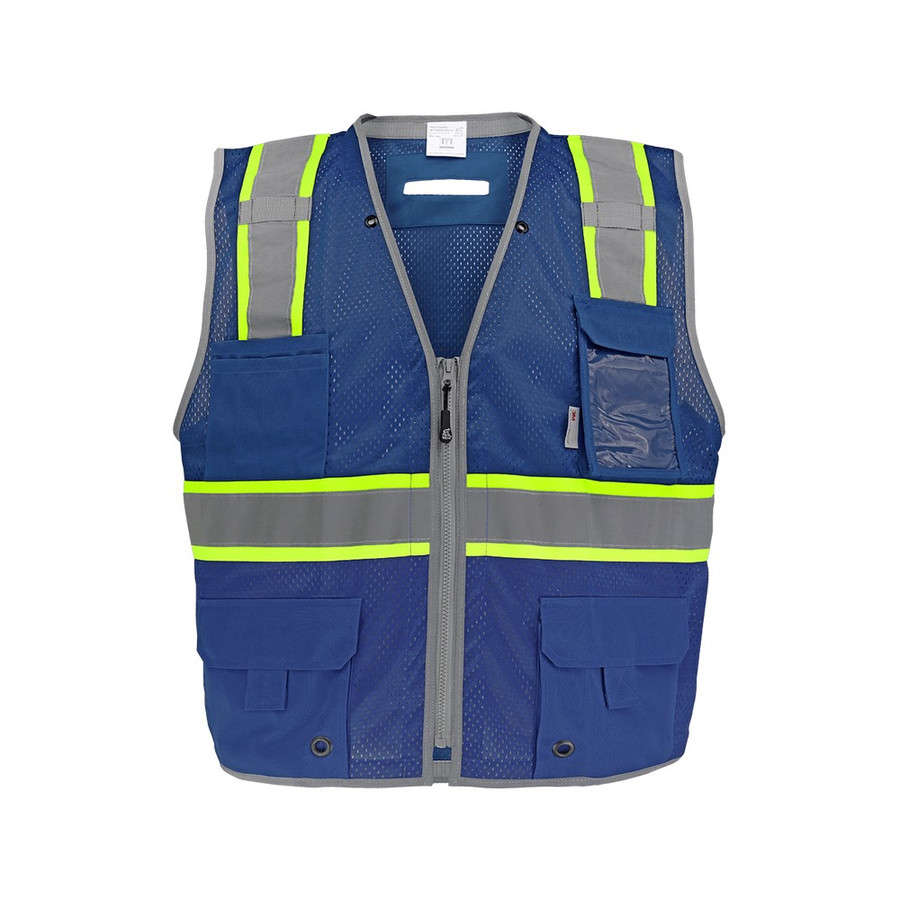 Global Glove GLO-067B-S FrogWear HV Blue Enhanced Visibility Surveyors Safety Vest