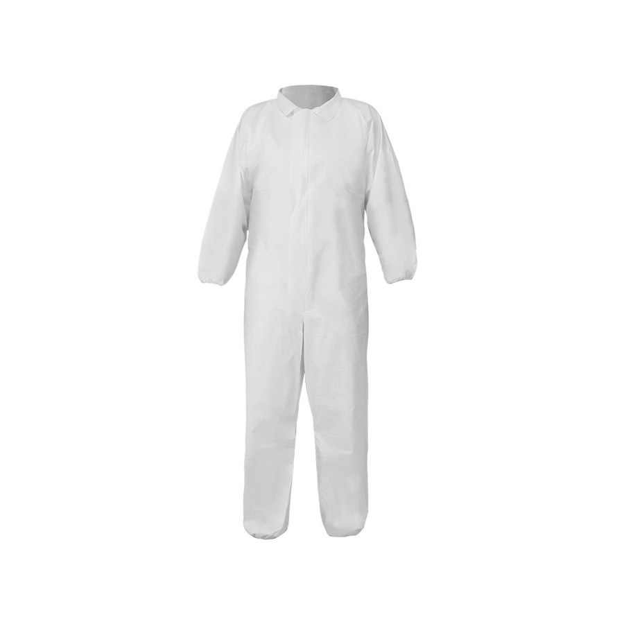 Global Glove NW-COV630-M FrogWear Premium Microporous PE Film-Laminated Disposable Coveralls with Collar