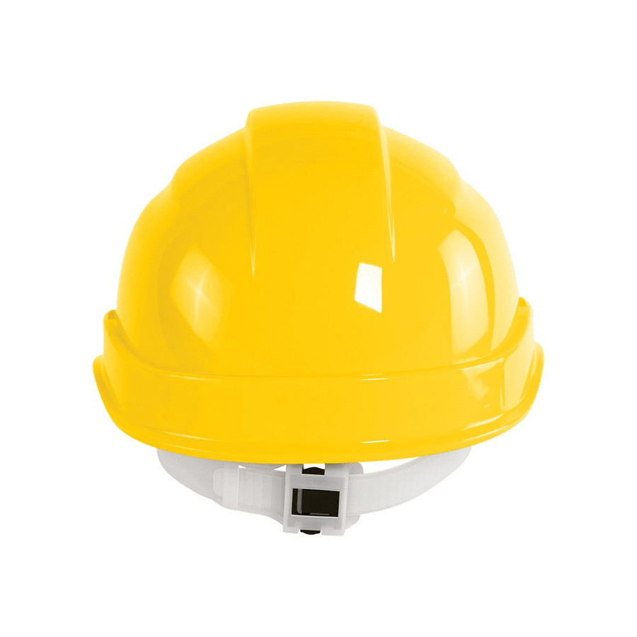 Global Glove HH-C1-Y Bullhead Safety Head Protection Yellow Unvented Cap Style Hard Hat With Six-Point Slide Lock Suspension