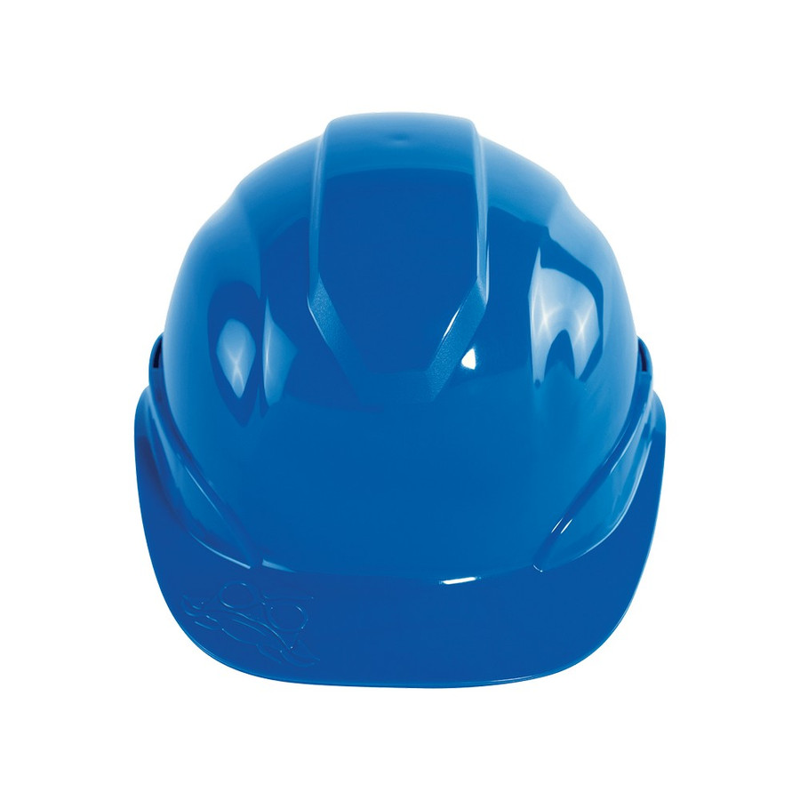 Global Glove HH-C2-B Bullhead Safety Head Protection Blue Unvented Cap Style Hard Hat With Six-Point Ratchet Suspension