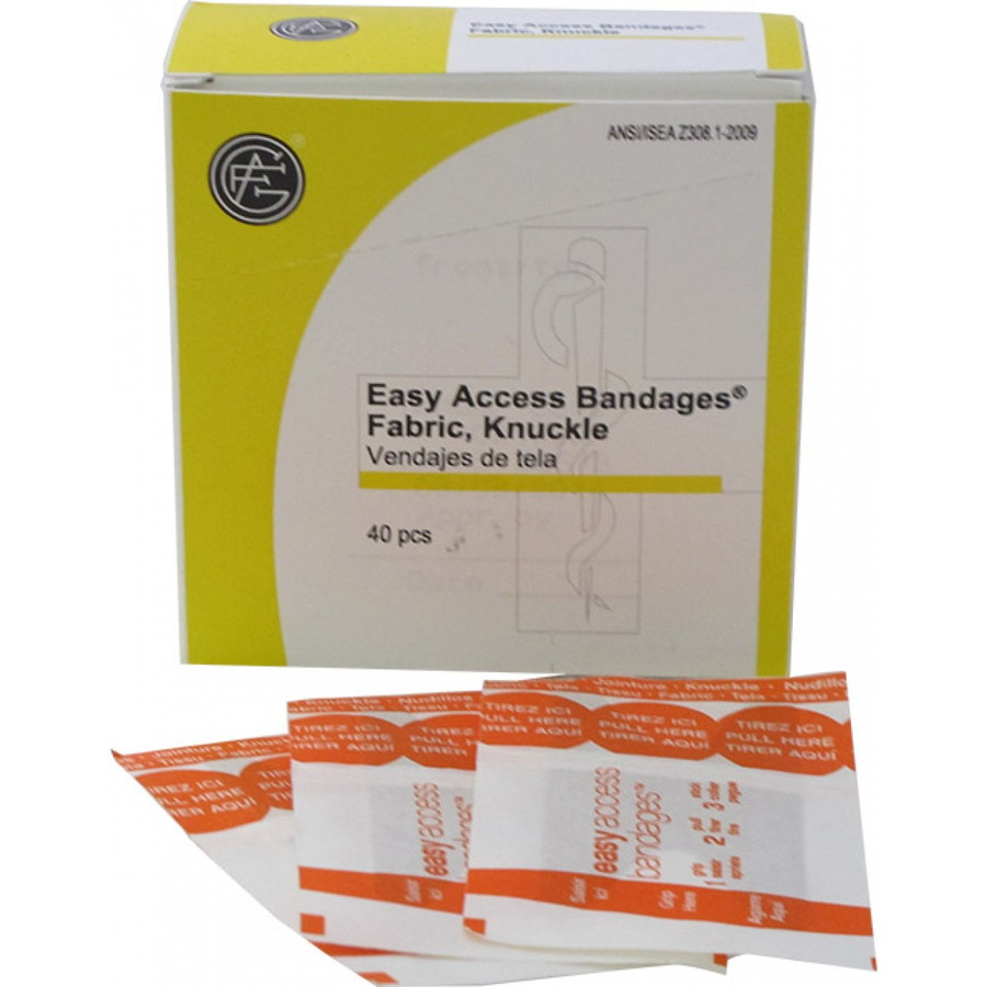 Genuine First Aid 9999-0116 Knuckle EAB Fabric Bandage, 40/Box