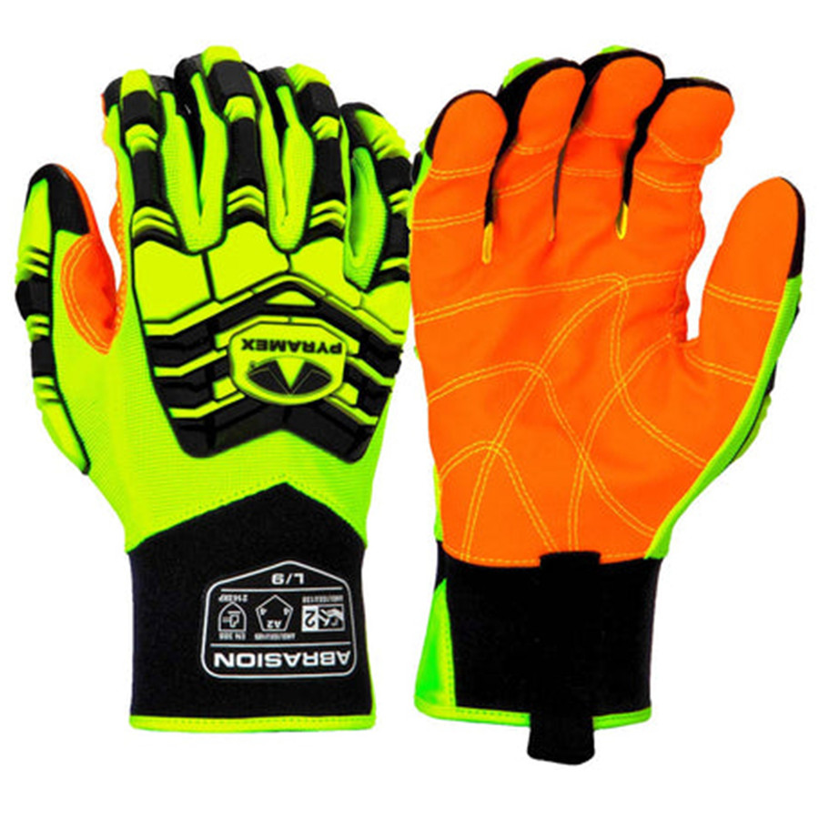 Pyramex Safety GL806HT High Impact TPR ANSI A2 PVC Palm Gloves
