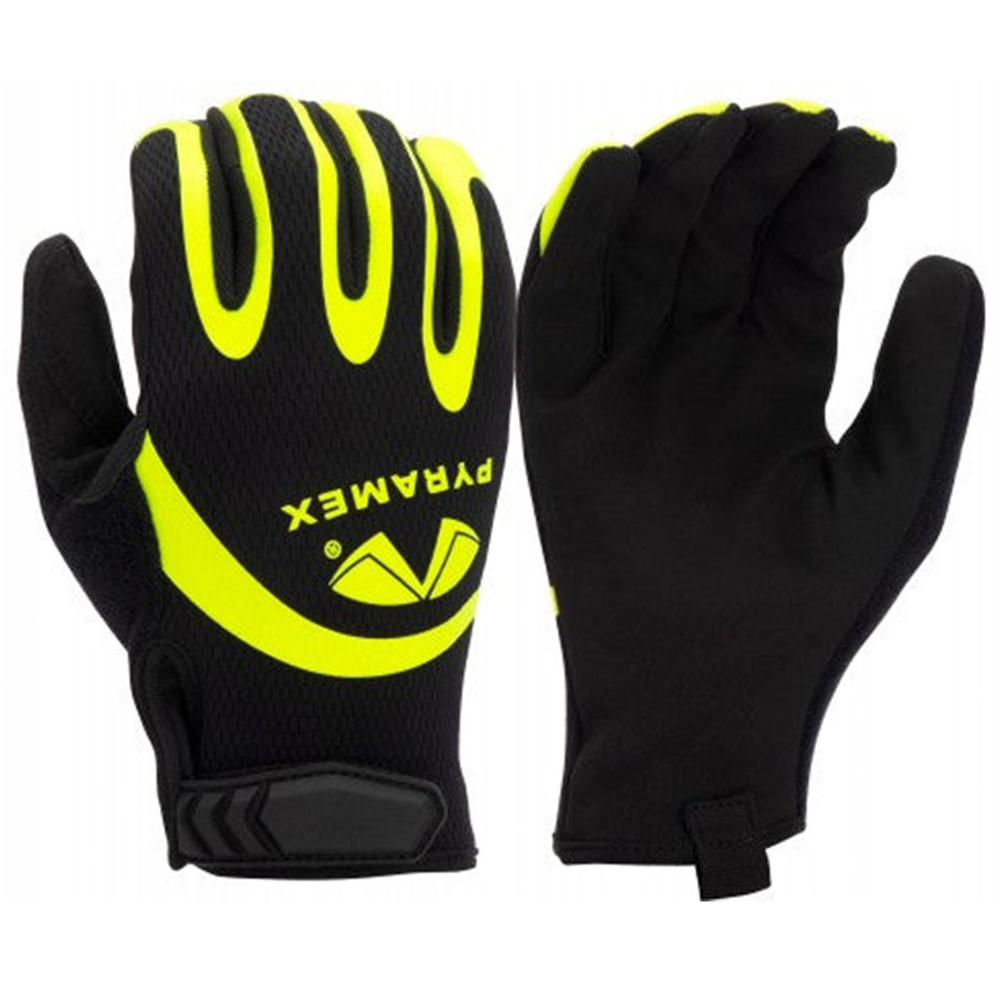 Pyramex Safety GL105HT Synthetic Leather Padded Palm ANSI A1 Mechanics Gloves