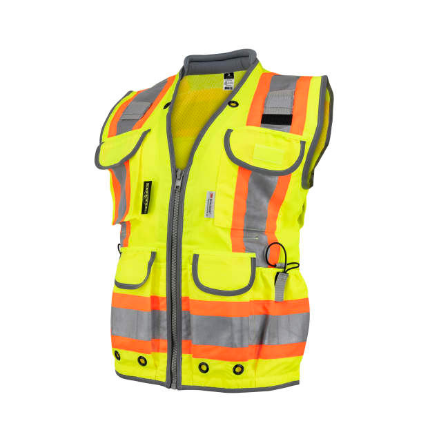 Radians SV55W Women's Heavy Duty Engineer Vest Hi-Vis Green