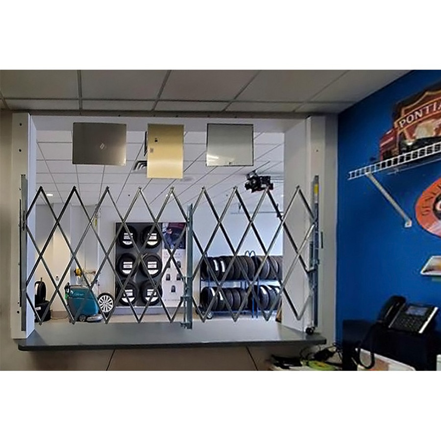 Illinois Engineered Products PECO1075 Double Economy Folding Gate - 8' to 10' Wide, 7' 6" Collapsed Height, 7' In-Use Height