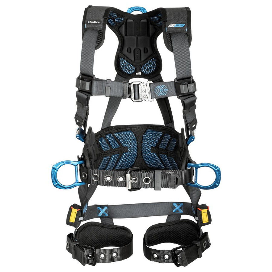 FallTech 8127B FT-One 3D Construction Belted Full Body Harness, Tongue Buckle Leg Adjustments