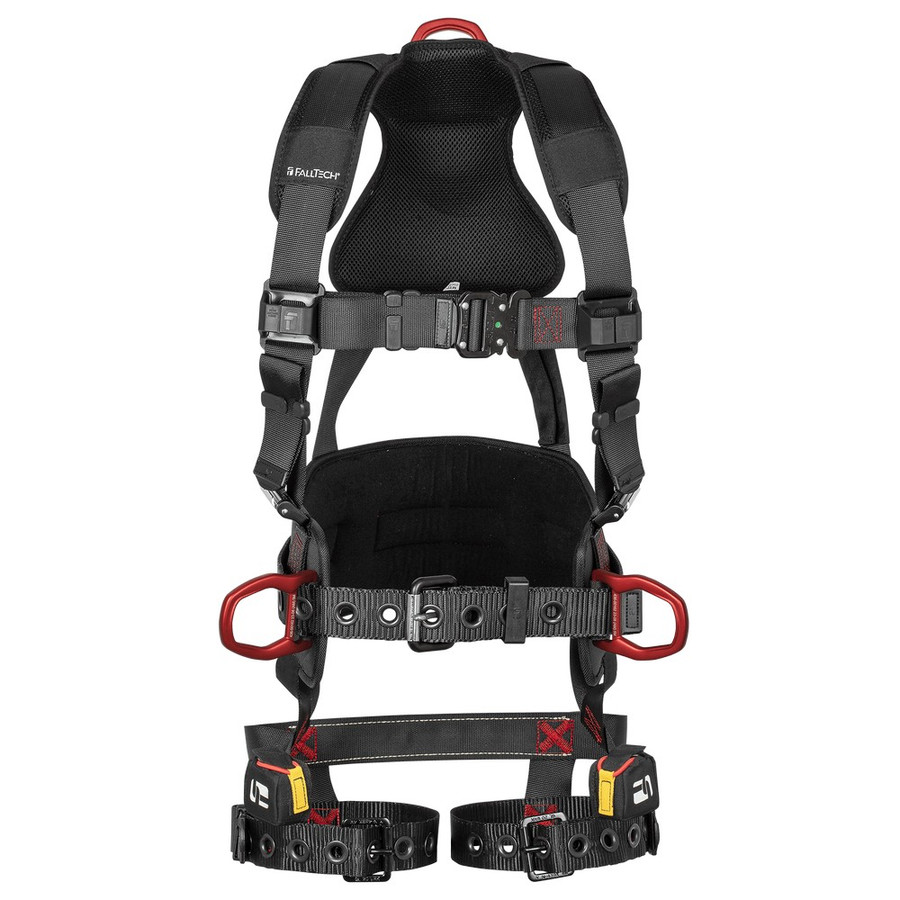 FallTech 8144 FT-Iron 3D Construction Belted Full Body Harness, Tongue Buckle Leg Adjustment
