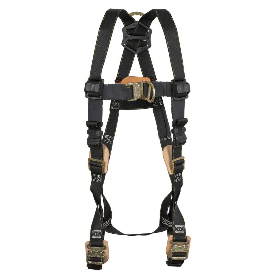 FallTech 8087DFDQC Arc Flash Nylon 2D Climbing Non-belted Full Body Harness, Quick Connect Adjustments