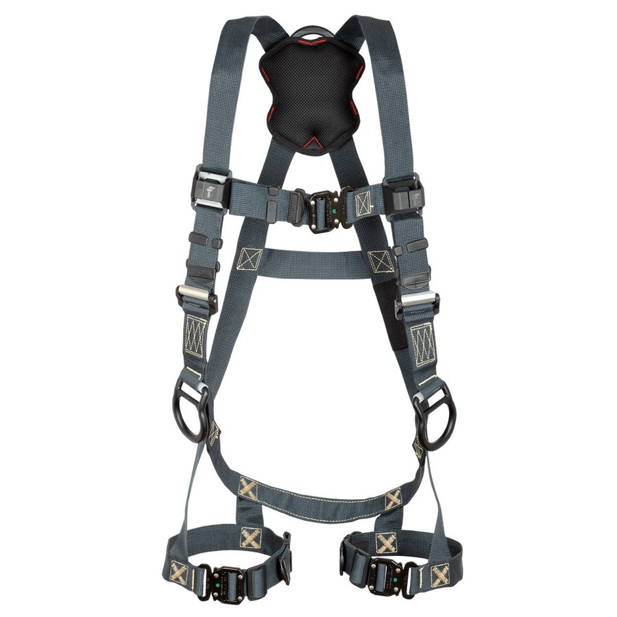 FallTech 70403D FT-Weld 3D Standard Non-Belted Full Body Harness, Quick Connect Buckle Leg Adjustment