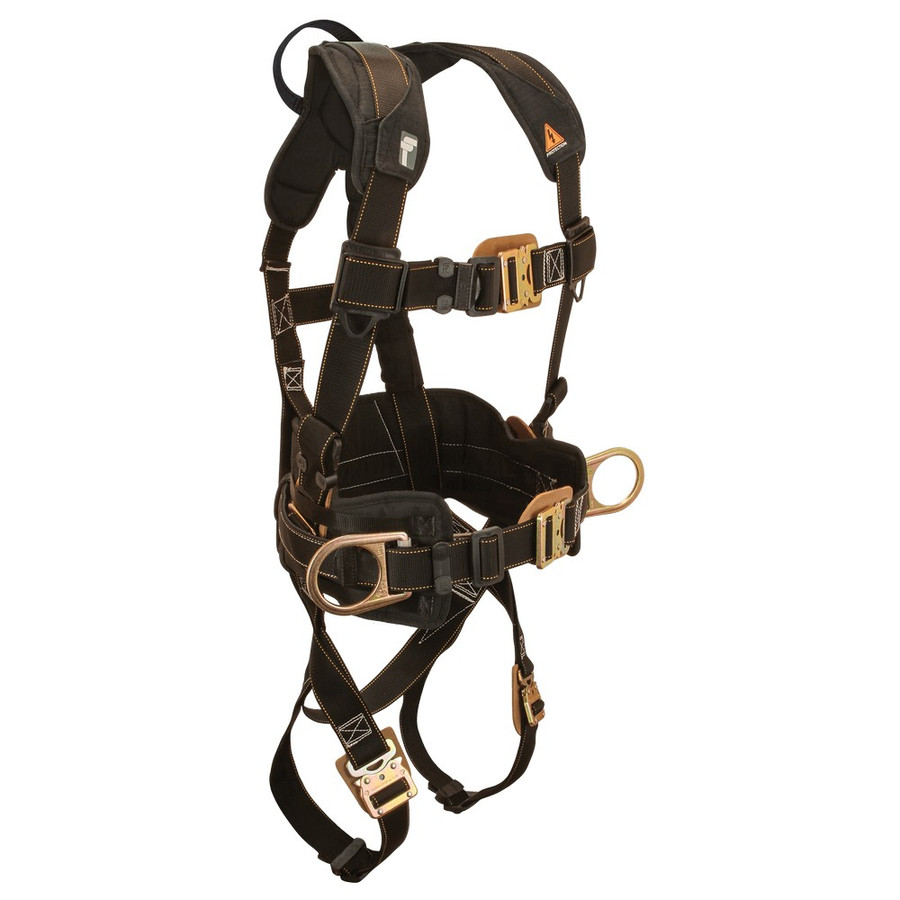 FallTech 8081 Arc Flash Construction Belted Looped Full Body Harness, Quick Connect Adjustments