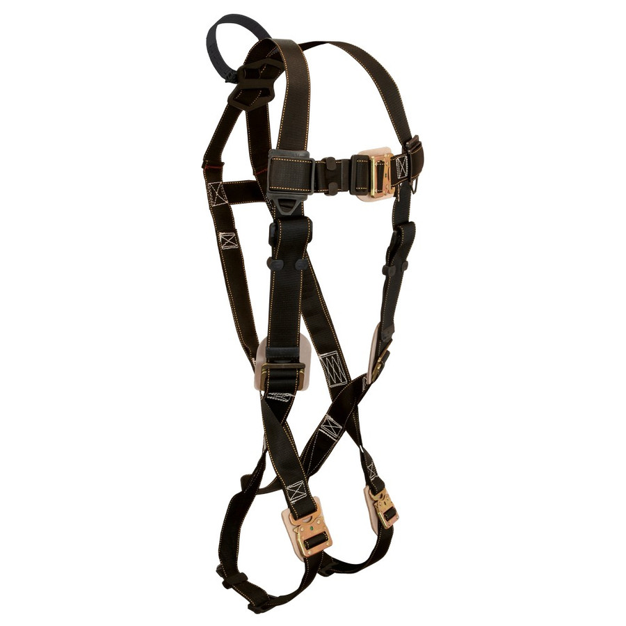 FallTech 8087 Arc Flash Nylon Standard Non-belted Looped Full Body Harness, Quick Connect Adjustment