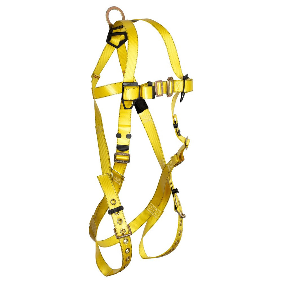 FallTech 7016PC Contractor 1D Coated Web Standard Non-belted Full Body Harness