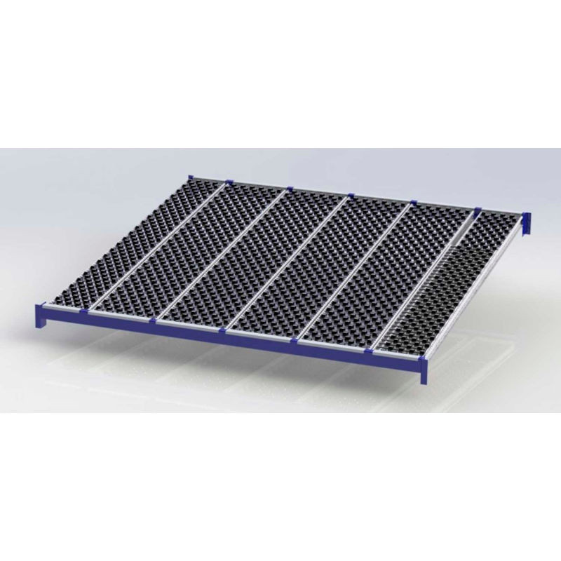 UNEX RR99S2W8X8-L Additional Level For Gravity Flow Roller Rack with Wheel Bed 96"W x 96"D