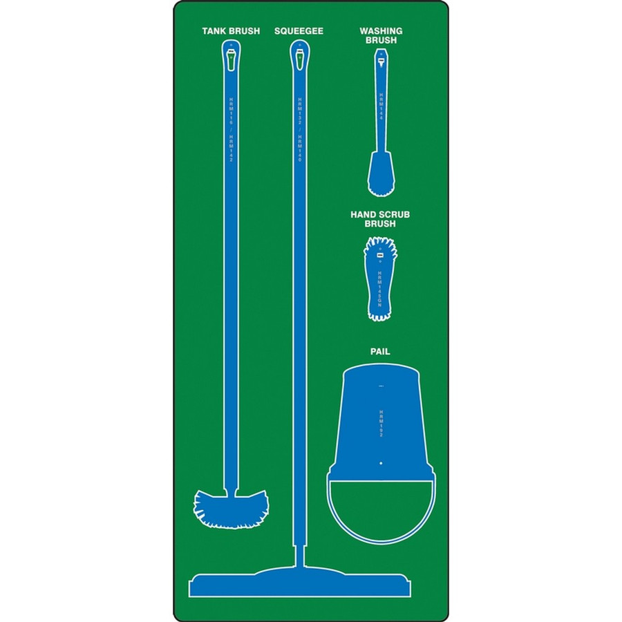 AccuformNMC PSB111GNBU Wet Zone Store-Boards Shadow Boards Accu-Shield Green Blue Board Only