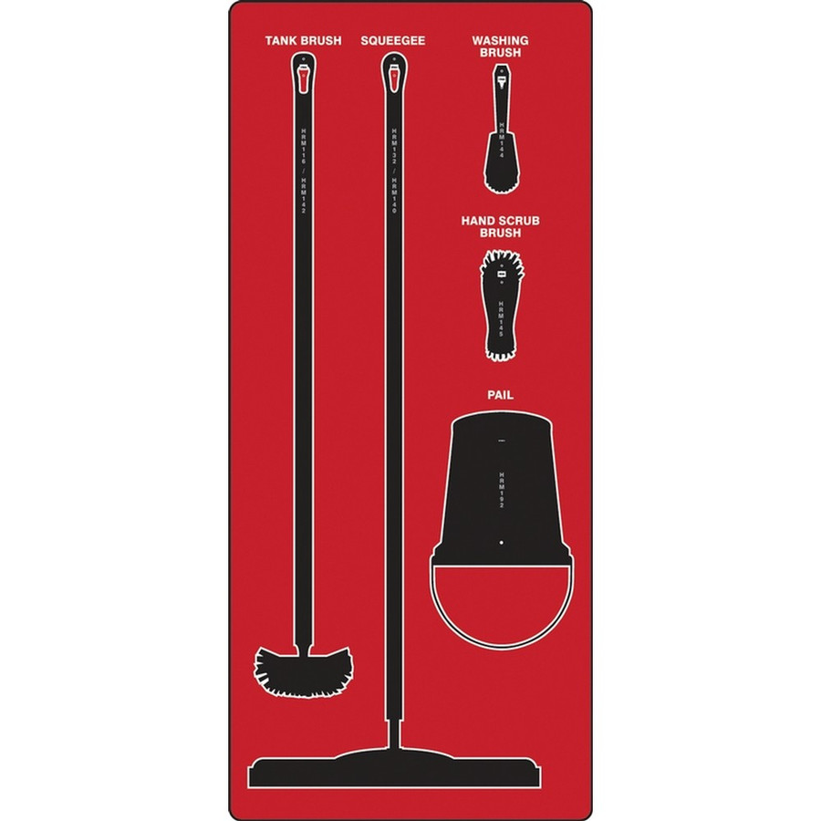 AccuformNMC PSB111RDBK Wet Zone Store-Boards Shadow Boards Accu-Shield Red Black Board Only