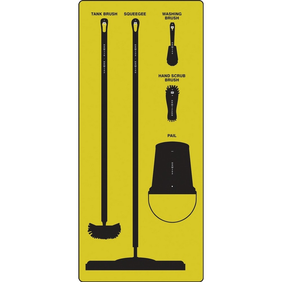 AccuformNMC PSB111YLBK Wet Zone Store-Boards Shadow Boards Accu-Shield Yellow Black Board Only