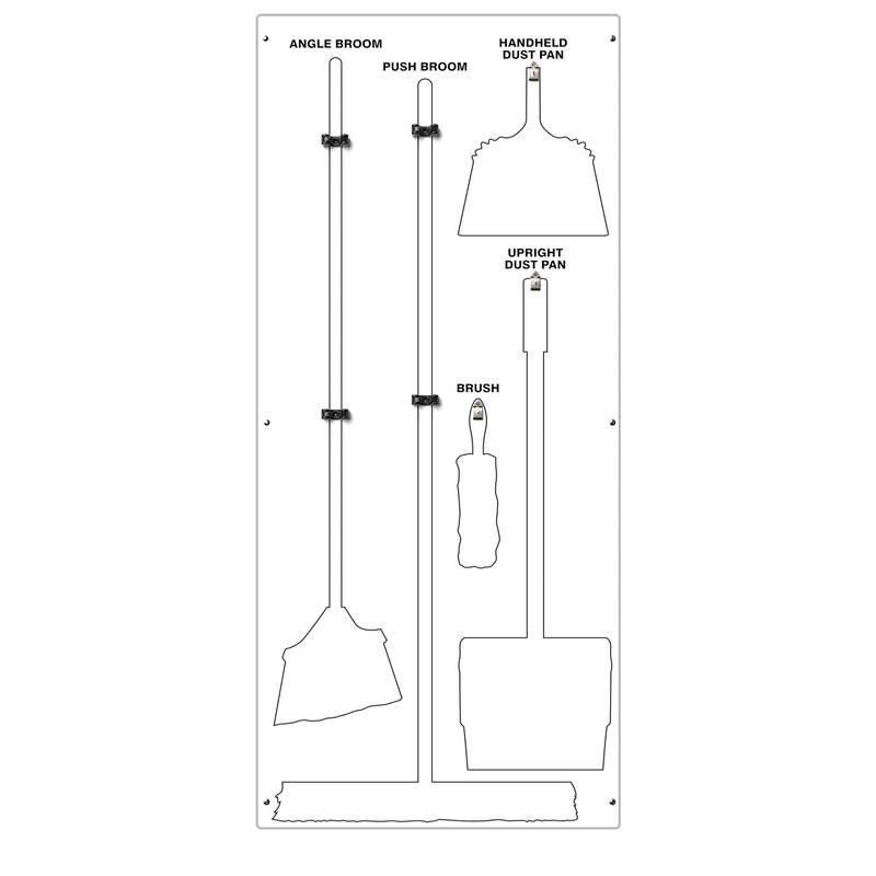 AccuformNMC PSB114WTWT Clean & Sweep Store-Boards Shadow Boards Accu-Shield White White Board Only
