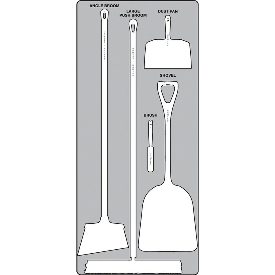 AccuformNMC PSB610GTWT Dry Zone Store-Boards Shadow Boards Max-Duty Aluminum Graphite White Board Only