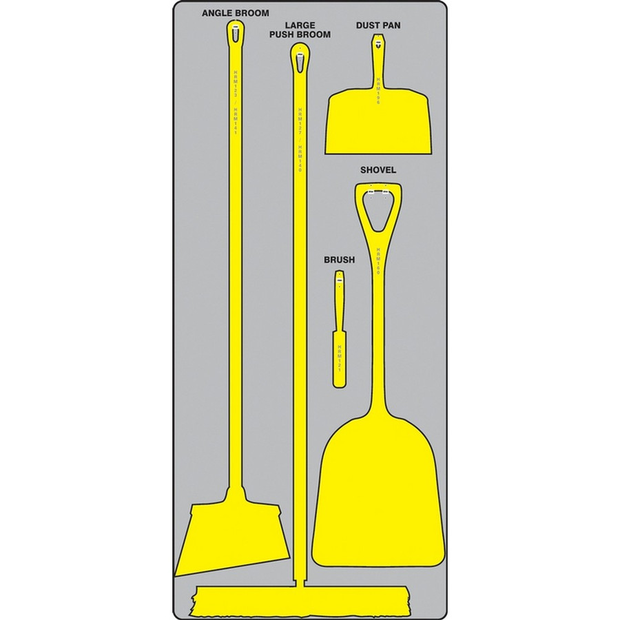 AccuformNMC PSB610GTYL Dry Zone Store-Boards Shadow Boards Max-Duty Aluminum Graphite Yellow Board Only