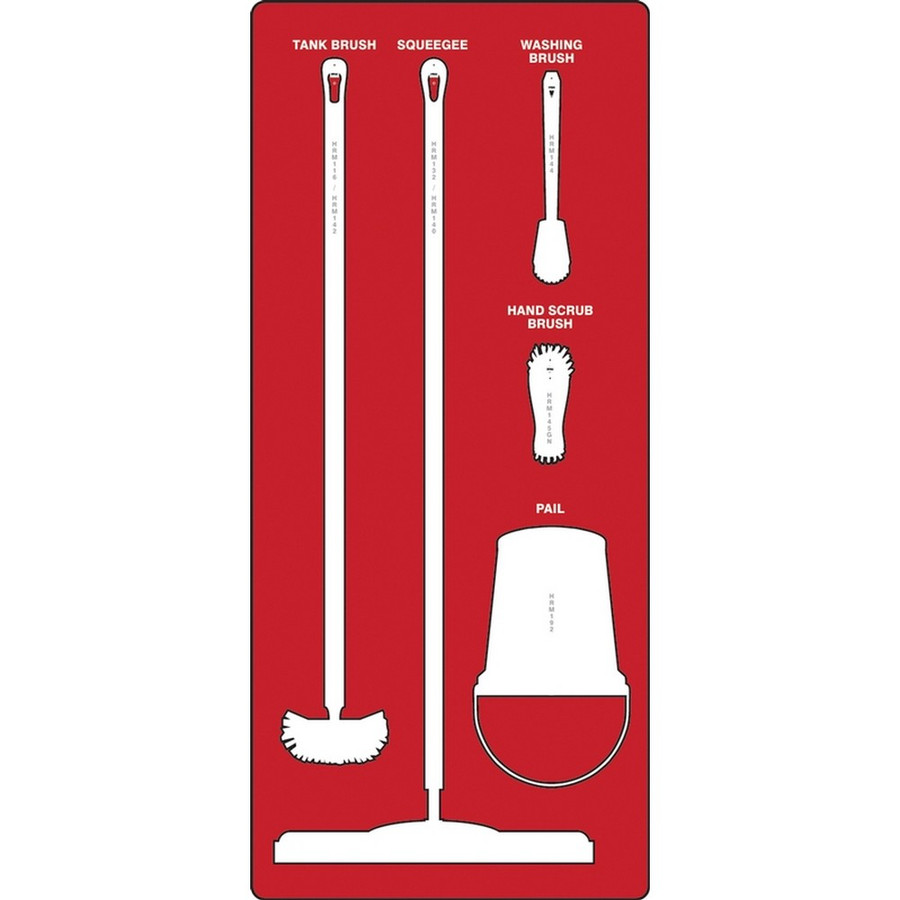 AccuformNMC PSB711RDWT Wet Zone Store-Boards Shadow Boards Ultra Aluma-Lite Red White Board Only