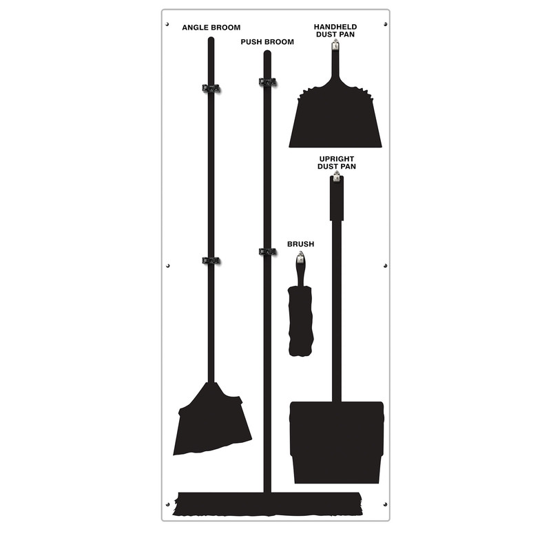 AccuformNMC PSB714WTBK Clean & Sweep Store-Boards Shadow Boards Ultra Aluma-Lite White Black Board Only