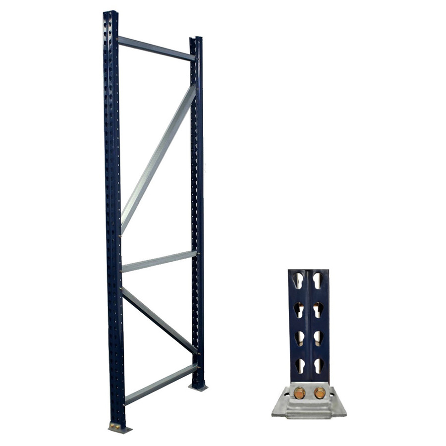 Interlake Mecalux I2314G09642N000 Pallet Rack Teardrop Upright Frame 42"D x 96"H