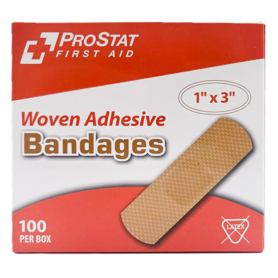 ProStat 2783 Woven Bandages 1" x 3" - 100 Count
