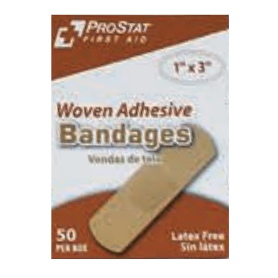 ProStat 2872 Woven Adhesive Bandages 1" x 3" - 50 Count
