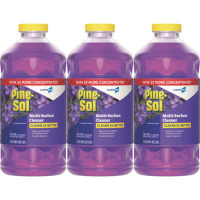 Pine-Sol CLO60608CT Multi-Surface Cleaner Disinfectant, Lavender, 80oz Bottle, 3 Bottles/Case
