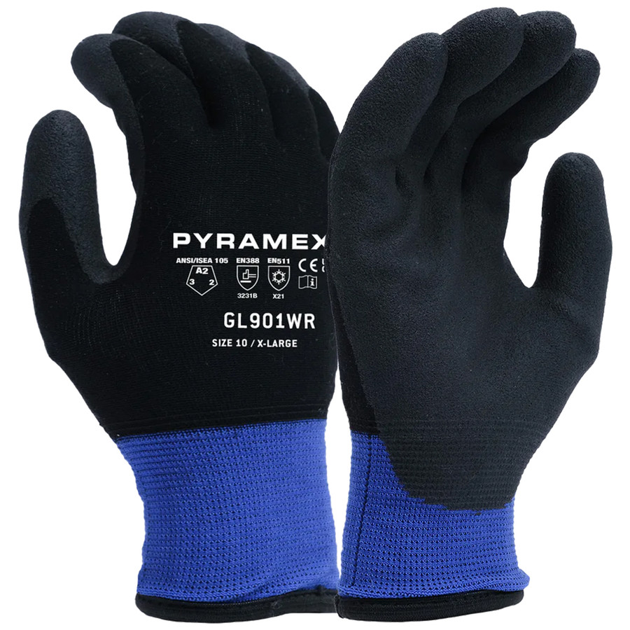 Pyramex Safety GL901WR Insulated HPT Dipped Gloves Cut Resistant A2 Gloves