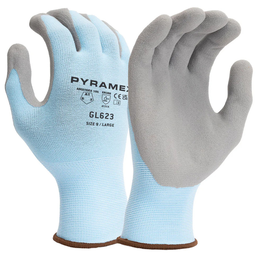 Pyramex Safety GL623 15G Sandy Nitrile Coated Gloves