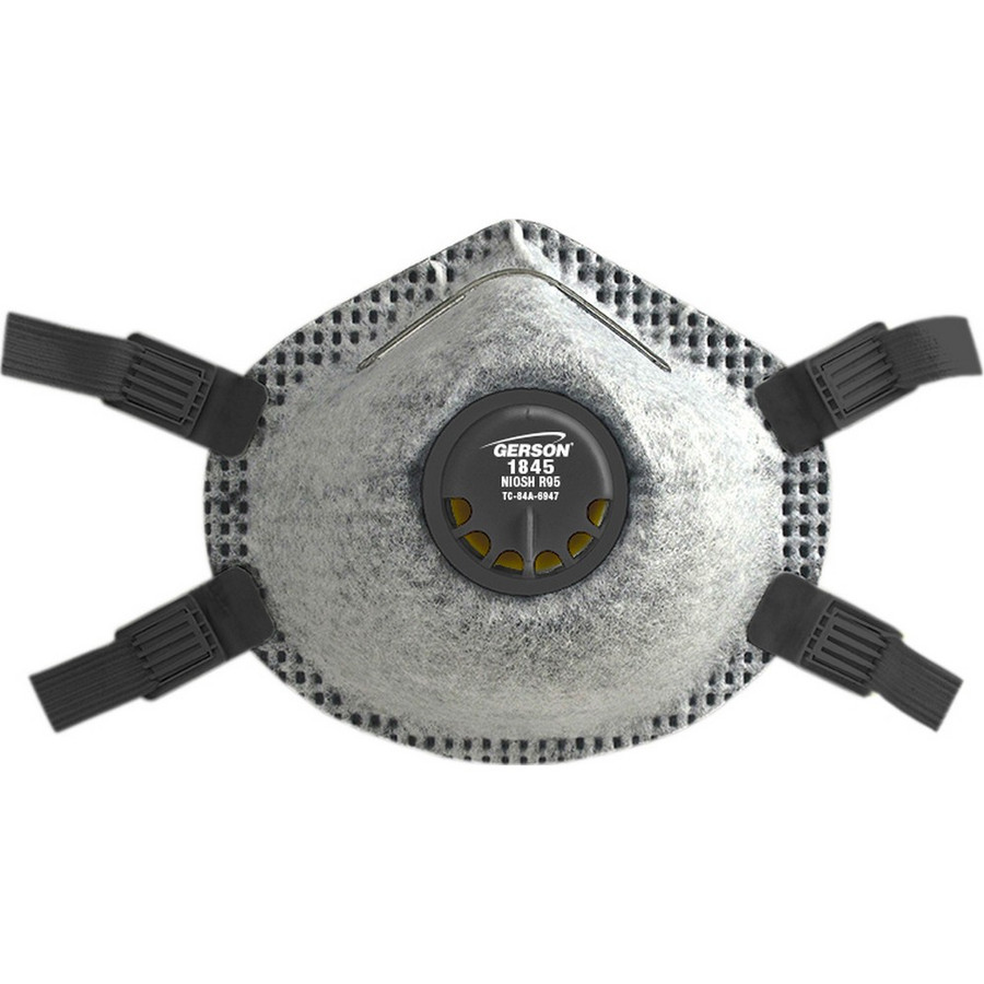 Gerson 081845 R95 Carbon Respirator with Valve, Headstrap