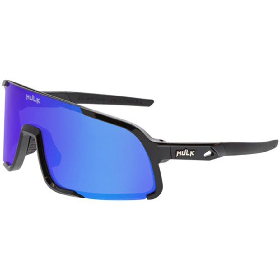 MCR Safety HK418BP Hulk HK4 Black Frame, Blue Diamond Mirror Lens Safety Glasses