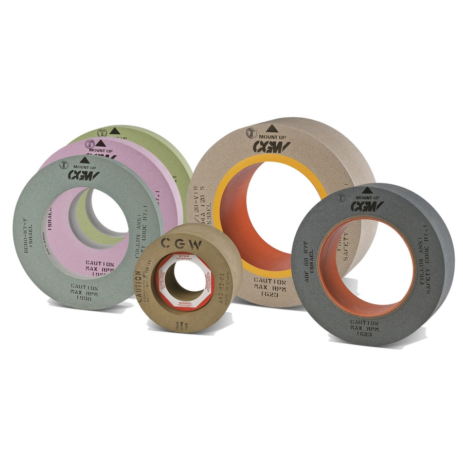 CGW 35214 16" X 1" X 5" T1 94AB-80M 80-Grit Premium Blue Aluminum Oxide Centerless, Cylindrical Wheel