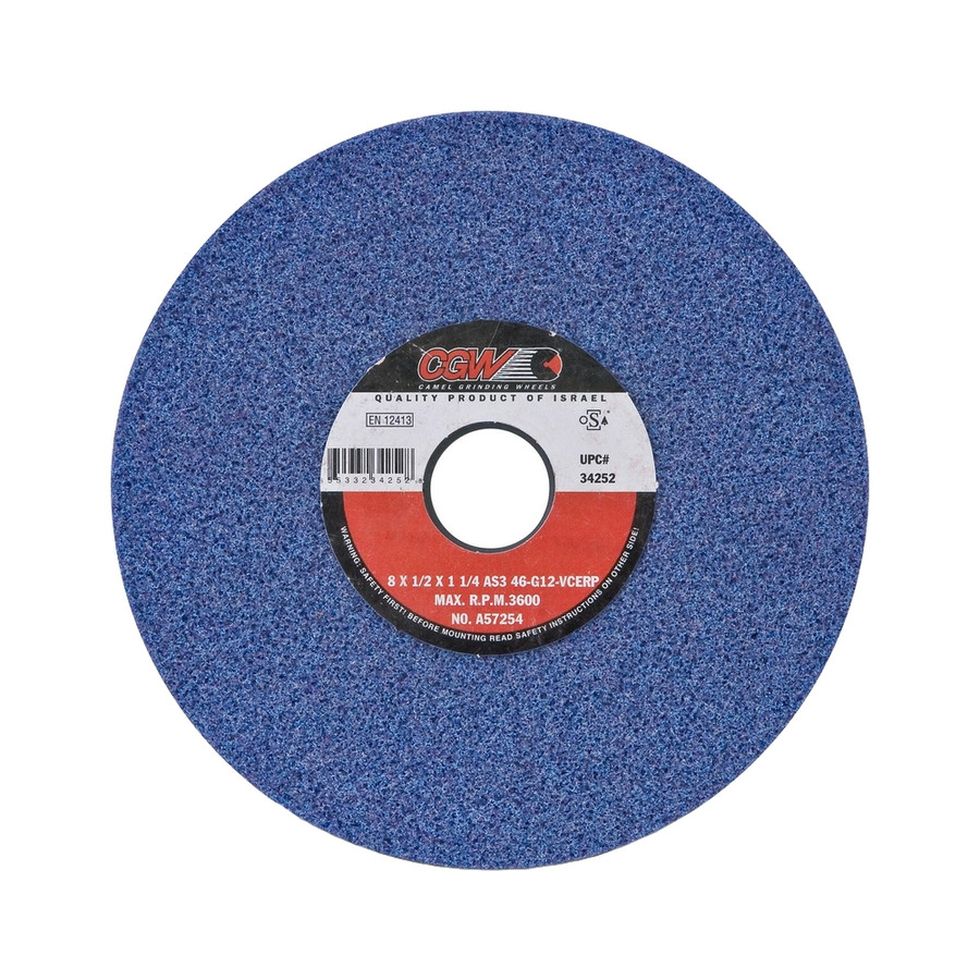CGW 37747 14" X 1-1/2" X 5" T1 32A-46I 46-Grit Mono-Crystalline Aluminum Oxide Surface Grinding Wheel