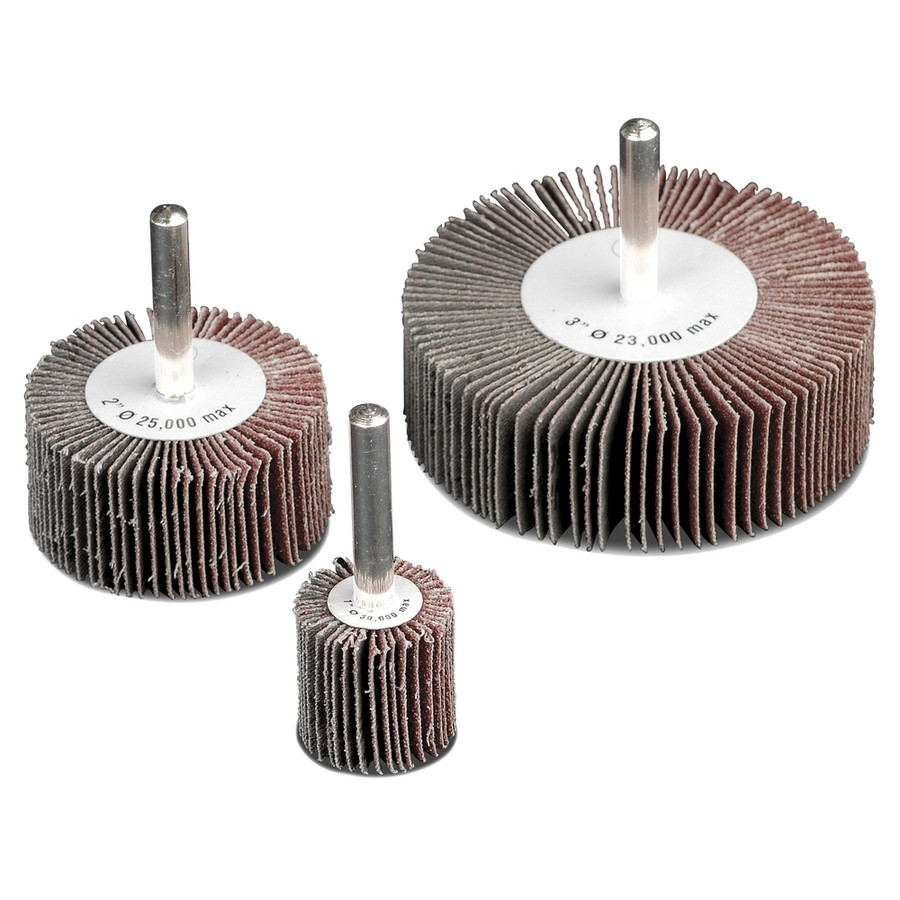 CGW 39932 2" X 1" X 1/4" Shank 60-Grit Straight Aluminum Oxide Flap Wheel