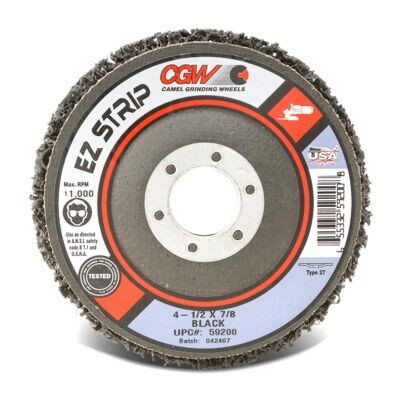 CGW 59202 7" X 7/8" Type 27 Black Silicon Carbide EZ Strip Wheel