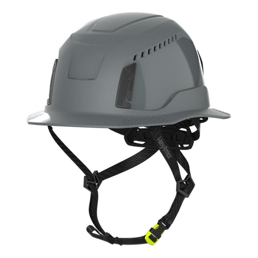 HexArmor 16-30007 Ceros XT400 Type II Full Brim Safety Helmet Grey