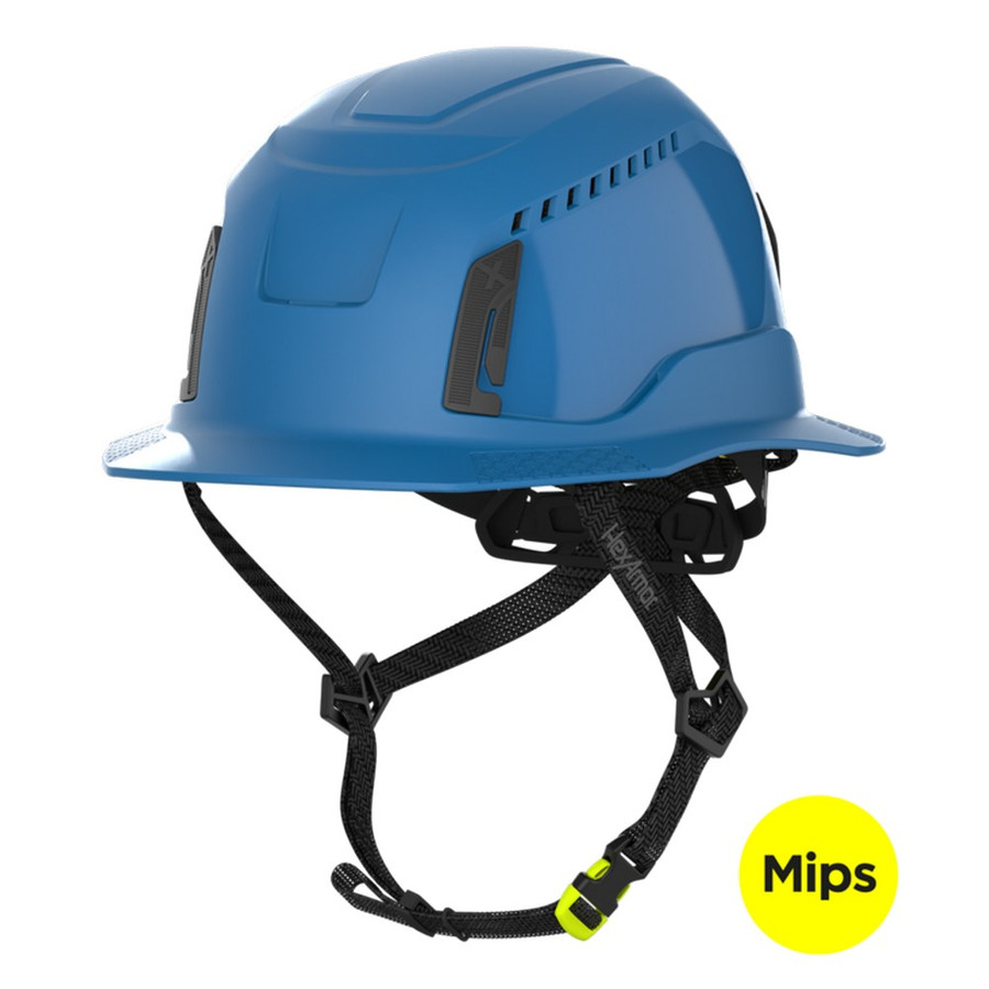 HexArmor 16-30002M Ceros XT400 Type II Full Brim Safety Helmet with MIPS, Blue