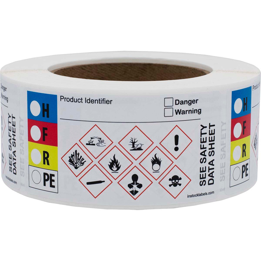 ISL 14710 HMIG Combo Label with GHS Hazard Symbols 500/Roll