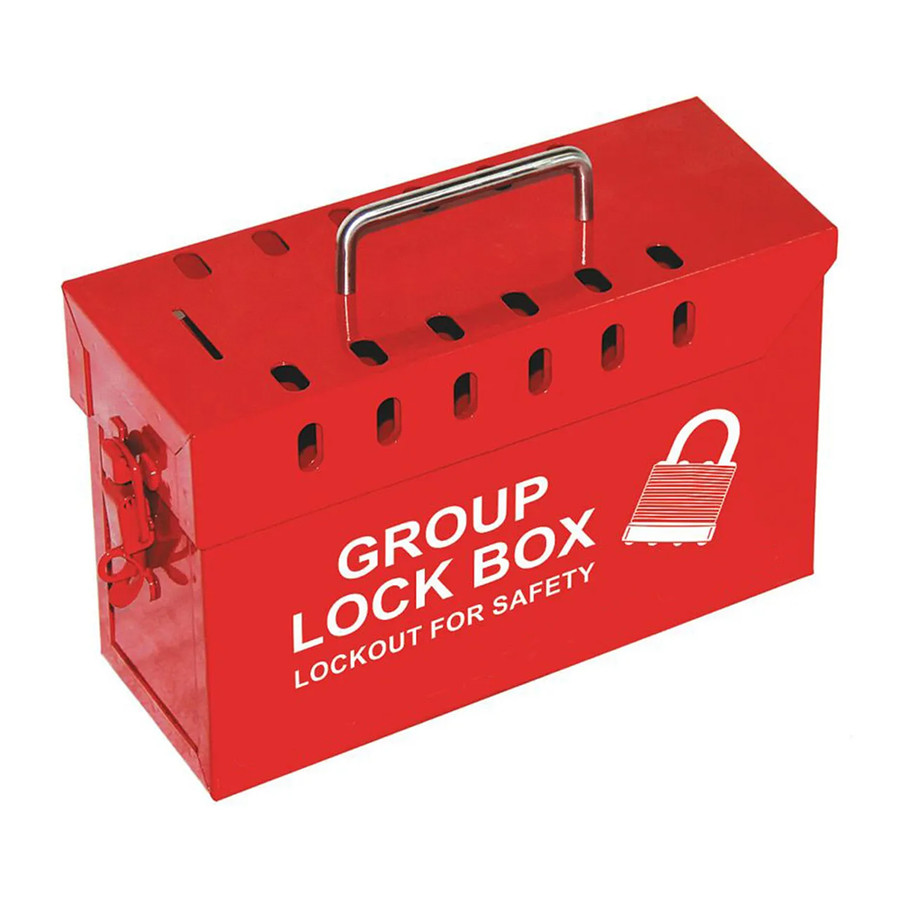 Zing 7299R-UN Group Lockout Box, 13-Hole, Steel, Red