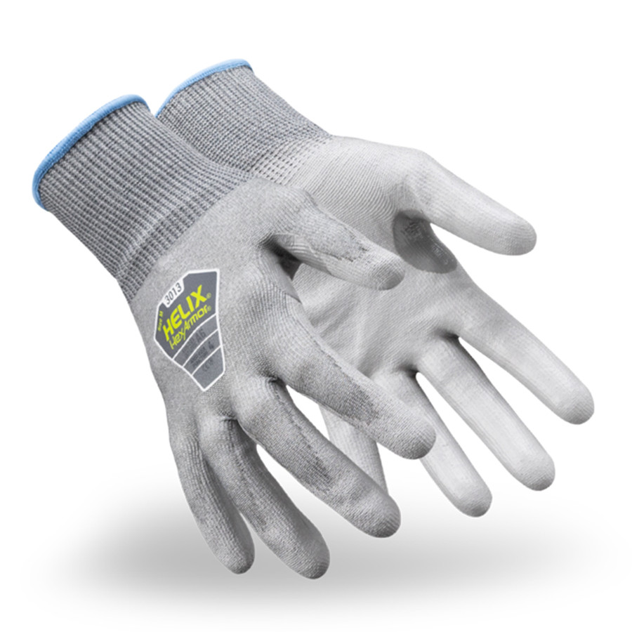 HexArmor 3013 Helix Knit, PU Coated, Cut Level A6 Gloves